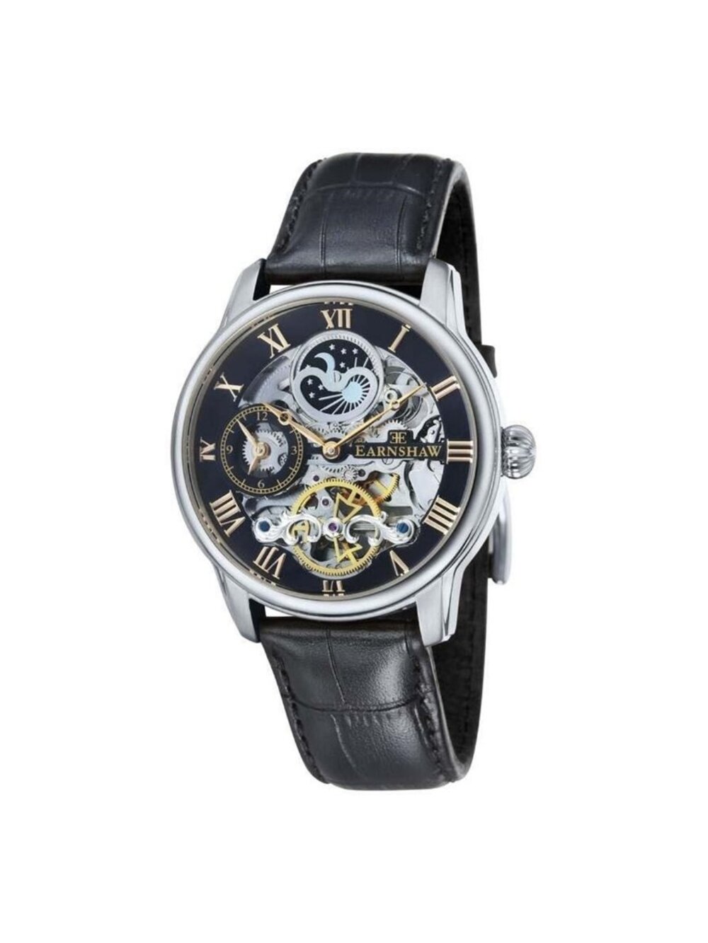NWT Thomas Earnshaw Longitude Black Dial Men's Watch